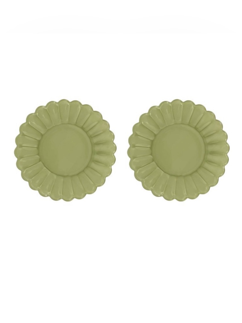 ✨NEW🌸Target Bullseye Playground 2026 Green Flower Shaped Glass Plates🍽️